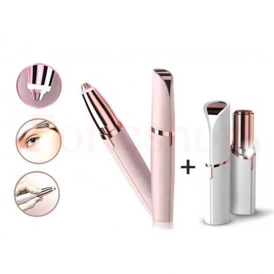 дамски тример за лице и вежди flawless комплект 2в1