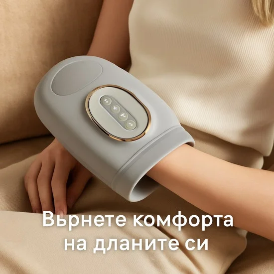 Интелигентен безжичен масажор за ръце с въздушна компресия и инфрачервено затопляне