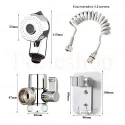 Универсален алуминиев душ за чешма