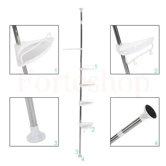 Универсален ъглов рафт за баня MULTI CORNER SHELF