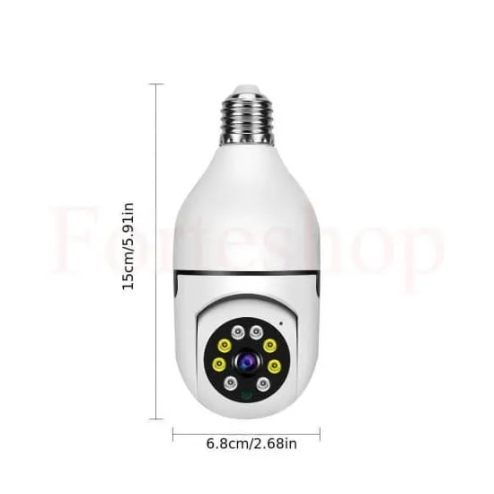 Въртяща се WI-FI камера за фасунга 360°