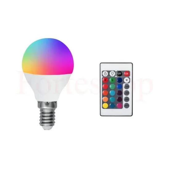 Многоцветна LED крушка с дистанциионно