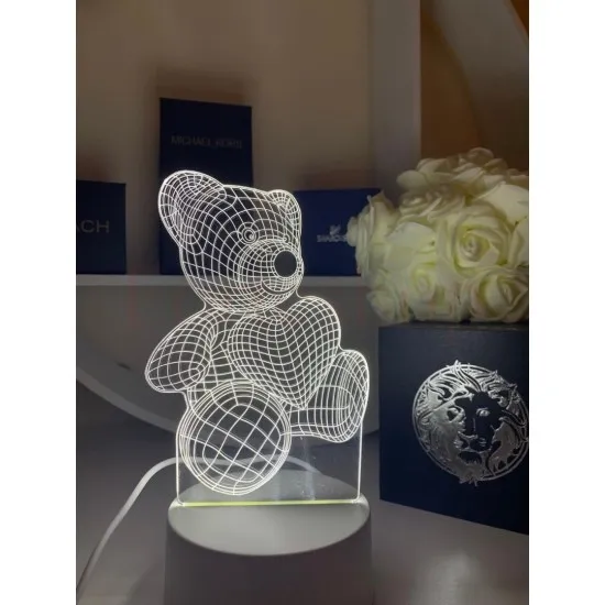 ХОЛОГРАМНА LED ЛАМПА 3D МЕЧЕ СЪС СЪРЦЕ