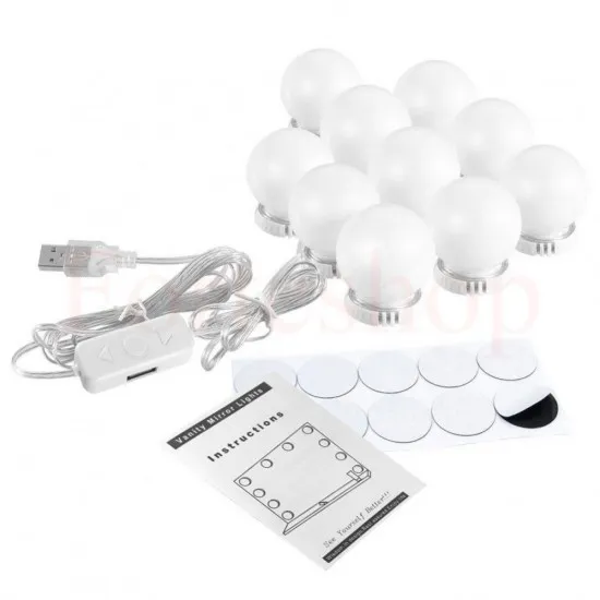 самозалепващи се лед лампи за огледало