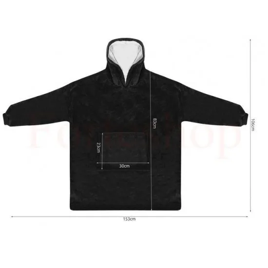 Пухкаво одеяло-суичър с ръкави