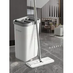 Плосък 360° моп с двукамерна кофа