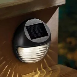 КРЪГЛА СОЛАРНА ЛАМПА ЗА СТЕНА