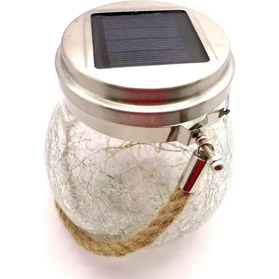 Соларна стъклена декоративна лампа