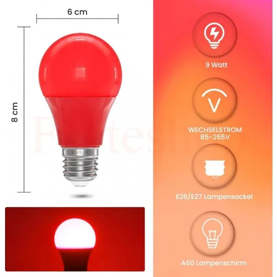 МОЩНА ЧЕРВЕНА LED КРУШКА
