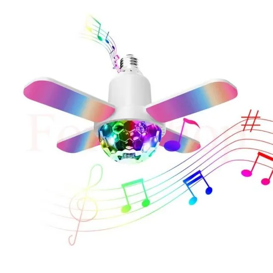 Звездна сгъваема RGB крушка и безжична колонка