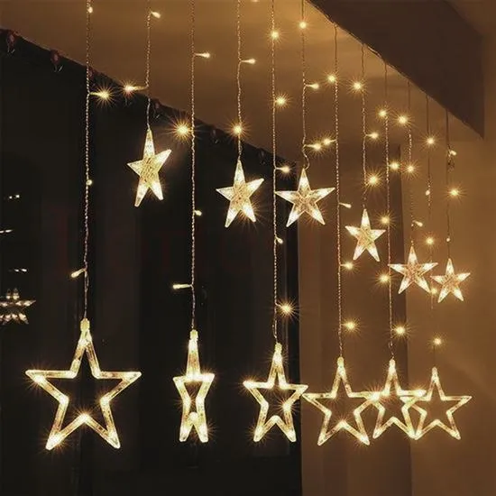 Коледни звезди с LED светлини