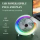 USB RGB настолен вентилатор с подсветка за офис и дом