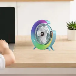 USB RGB LED настолен вентилатор