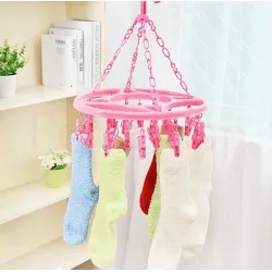 Сушилник за чорапи и бельо с вградени щипки